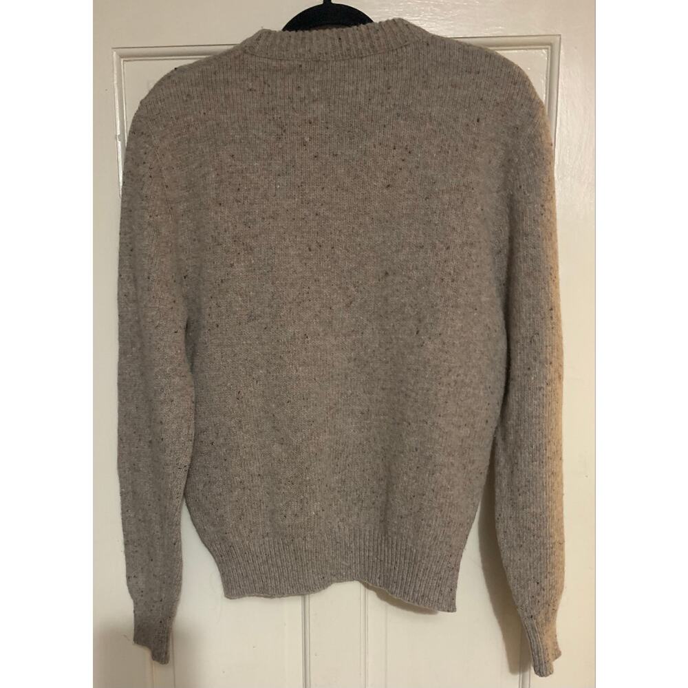 Vintage 70s Lord Jeff Mountain Marls Wool Horse Sweater Mens L Gray Crewneck USA - Picture 6 of 9